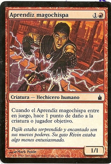 Magic Ravnica aprendiz magochispa 144/306 español